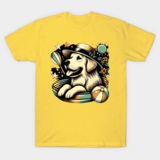 Golden Retriever Energy - summer vibes  dog style T-Shirt